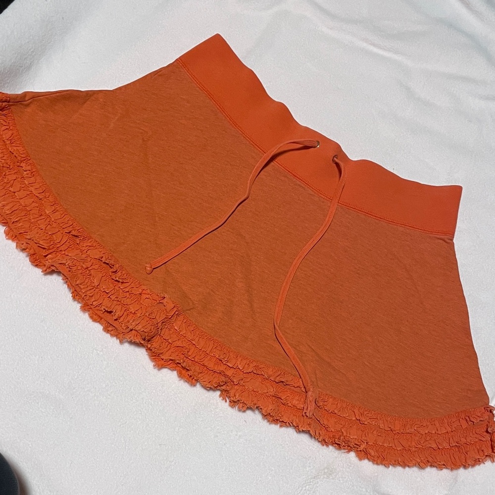 Juicy Couture Orange Skater Skirt with Ruffle Detail
